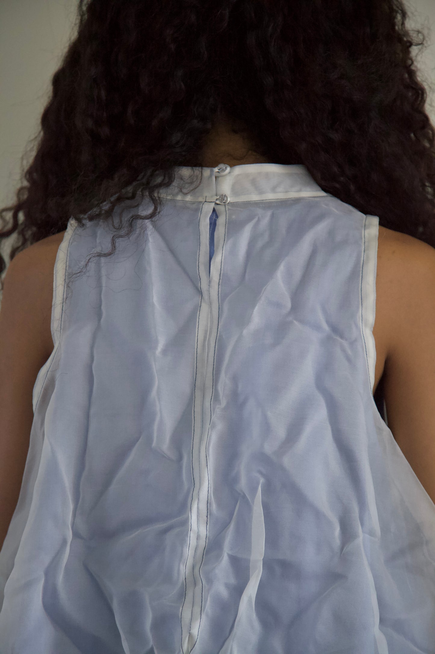 'Opacity' Crumpled Glass Silk + Handwoven Thai Silk Two Piece Tent Dress Set (12 colorways)