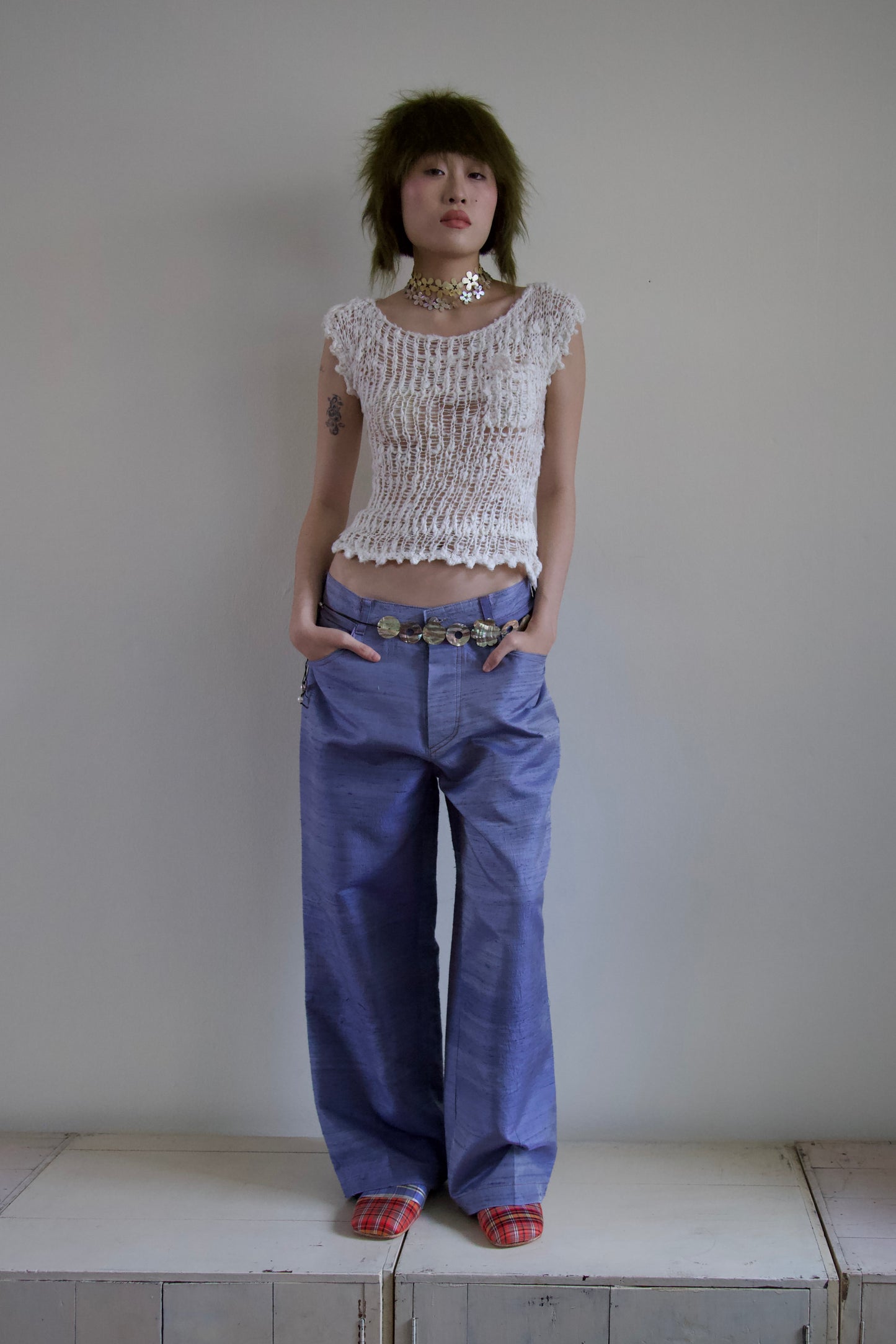 Carved Sea Shell Chokers and Bracelets / Dead-Stock Vintage (9 options)