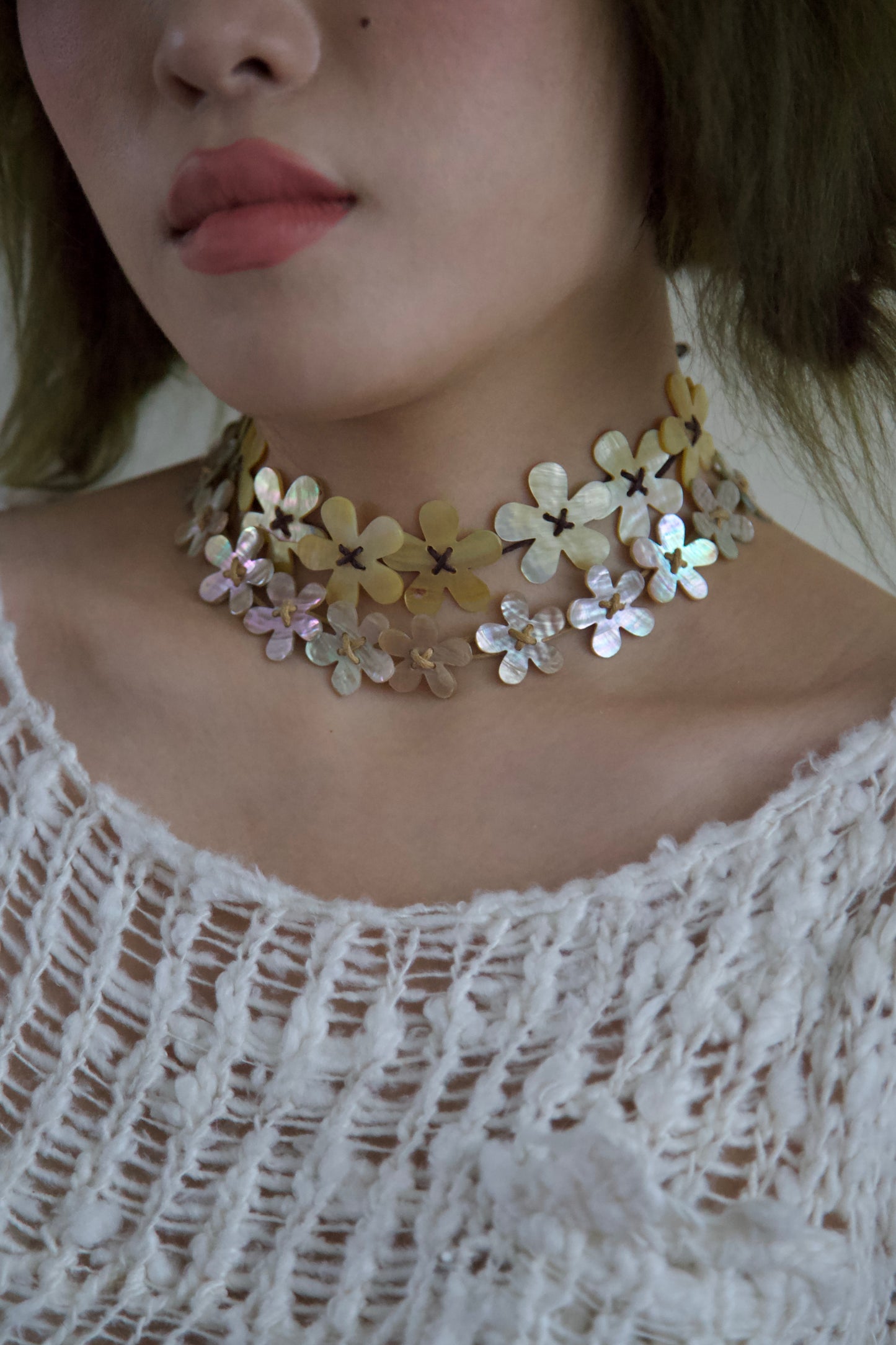 Carved Sea Shell Chokers and Bracelets / Dead-Stock Vintage (9 options)