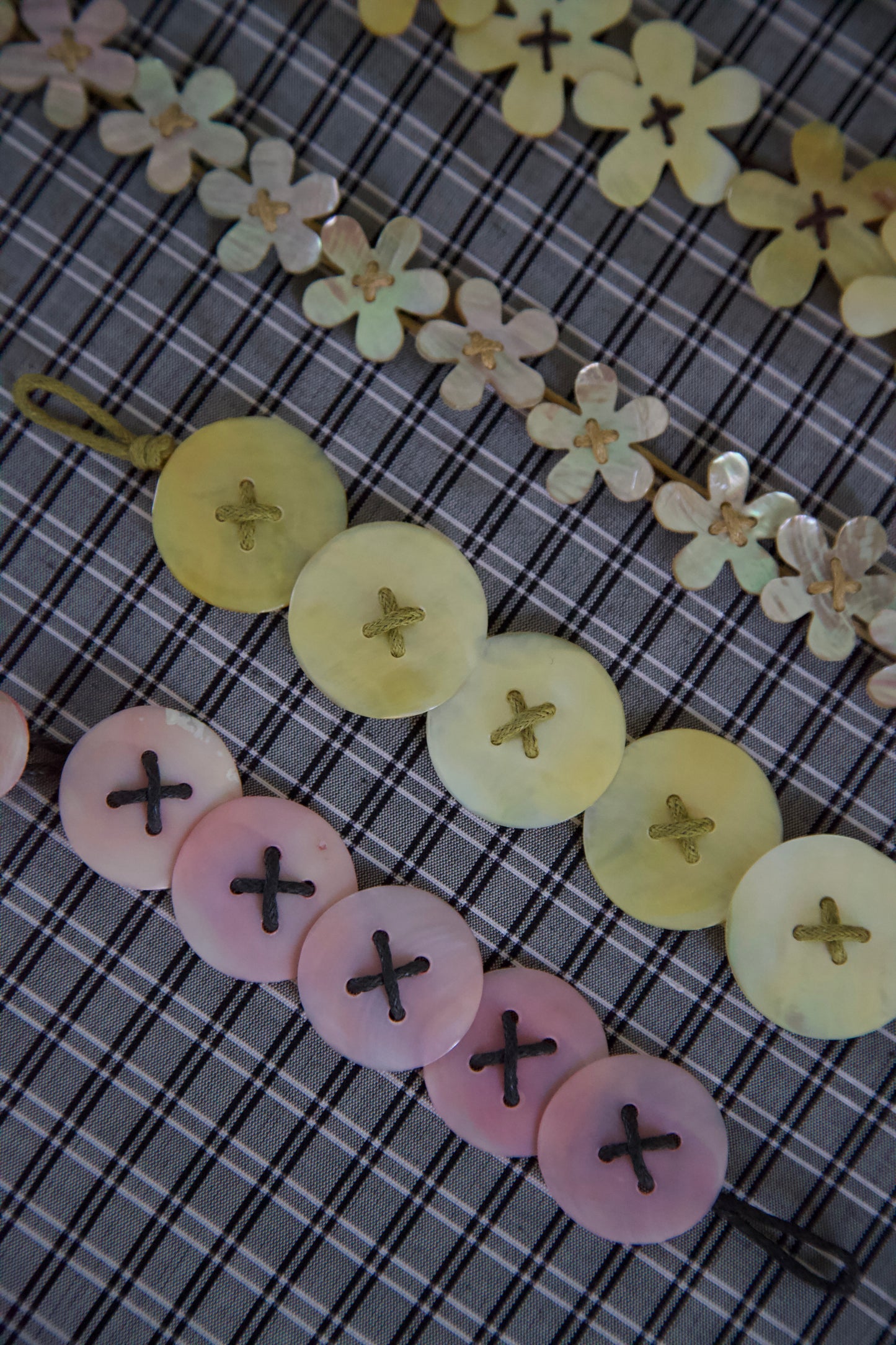 Carved Sea Shell Chokers and Bracelets / Dead-Stock Vintage (9 options)