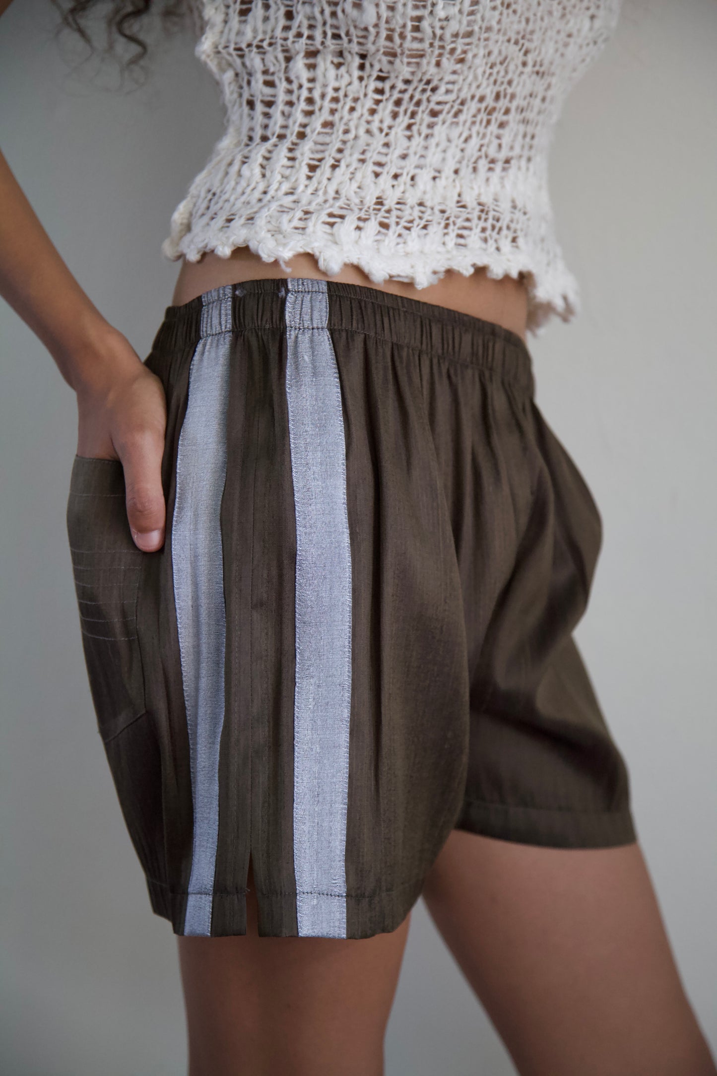 Handwoven Raw Thai Silk Unisex Contrast Shorts (new colorways + sizes!)