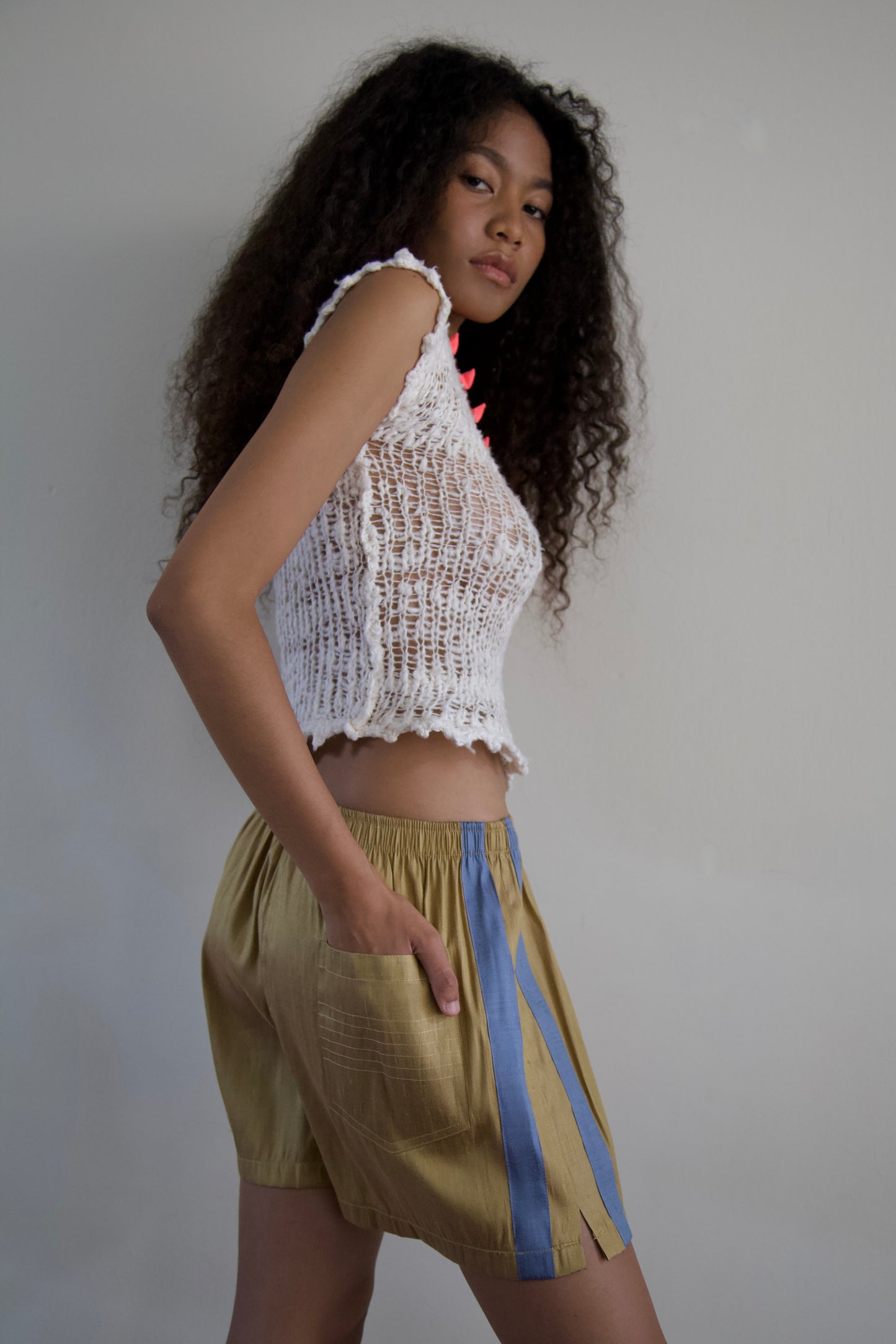 Handwoven Raw Thai Silk Unisex Contrast Shorts (new colorways + sizes!)