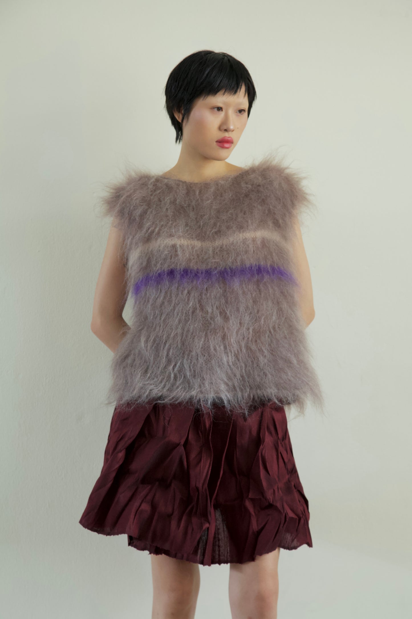 Original Blur Brushed Mohair Unisex Square top (one-of-a-kind)