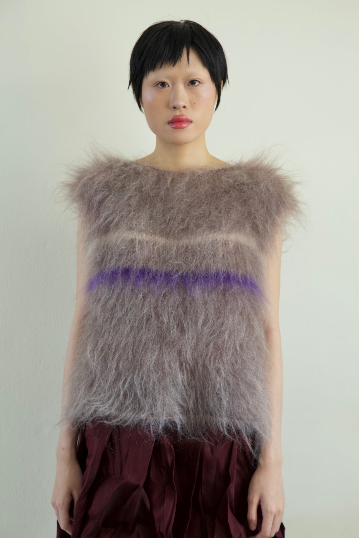Original Blur Brushed Mohair Unisex Square top (one-of-a-kind)