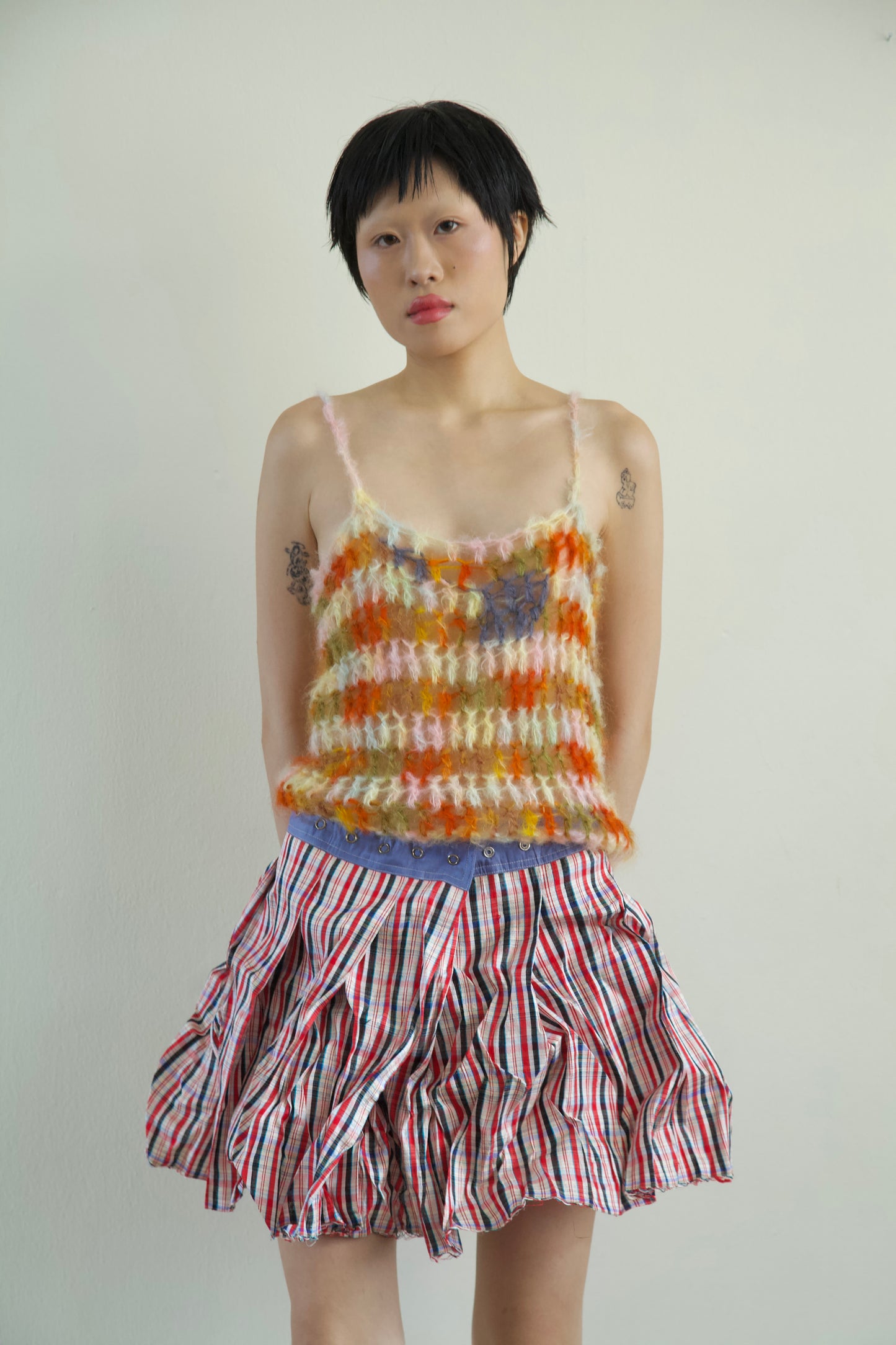 Original Blur Spot Hand-Crocheted Brushed Mohair Tank (one-of-a-kind)