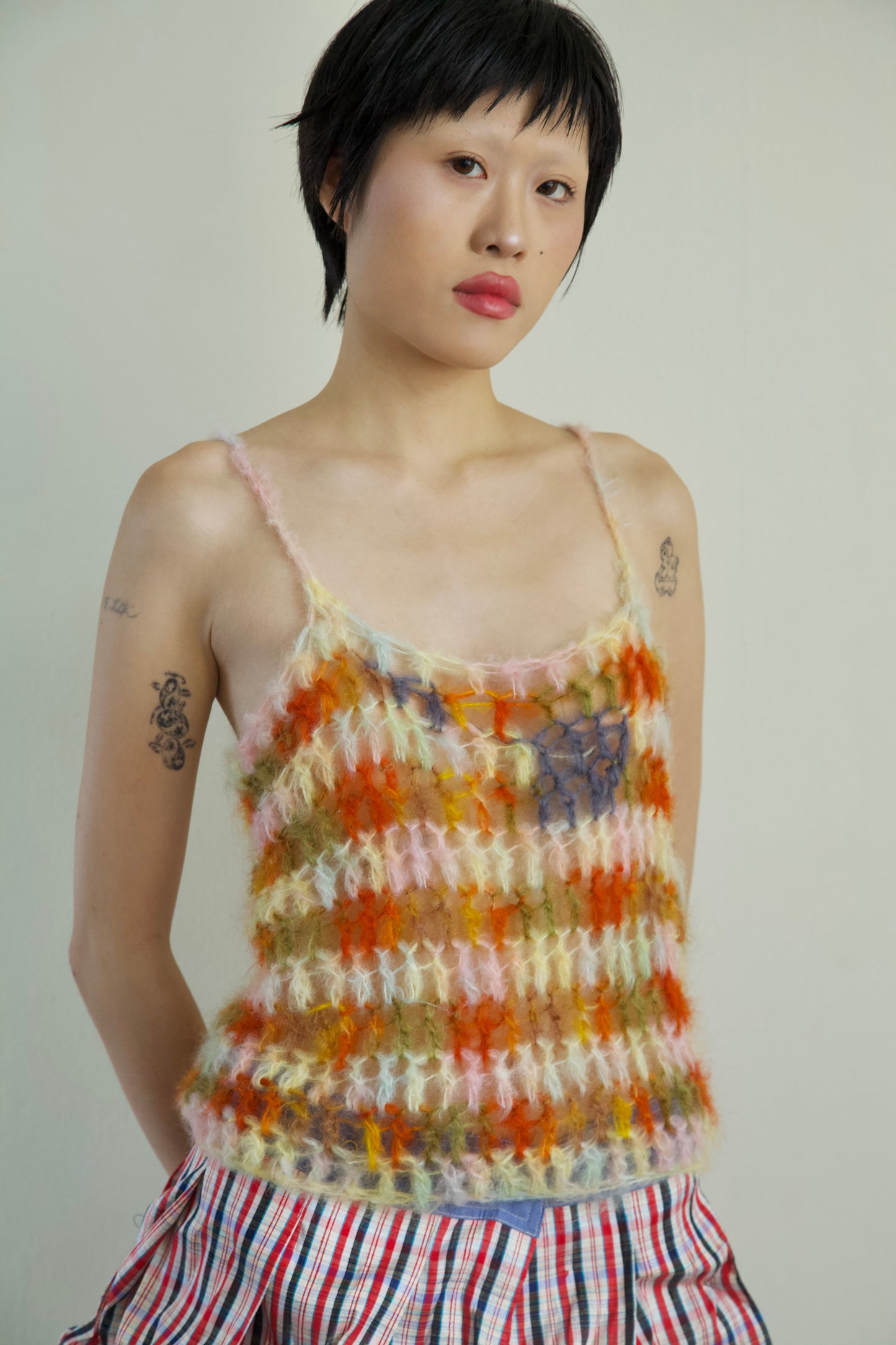 Original Blur Spot Hand-Crocheted Brushed Mohair Tank (one-of-a-kind)