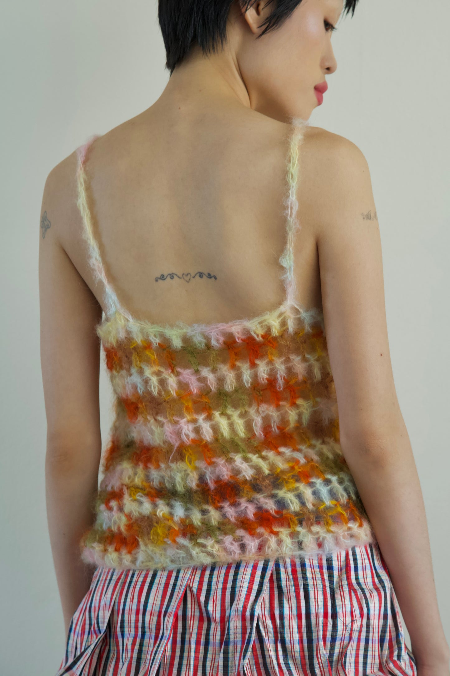 Original Blur Spot Hand-Crocheted Brushed Mohair Tank (one-of-a-kind)