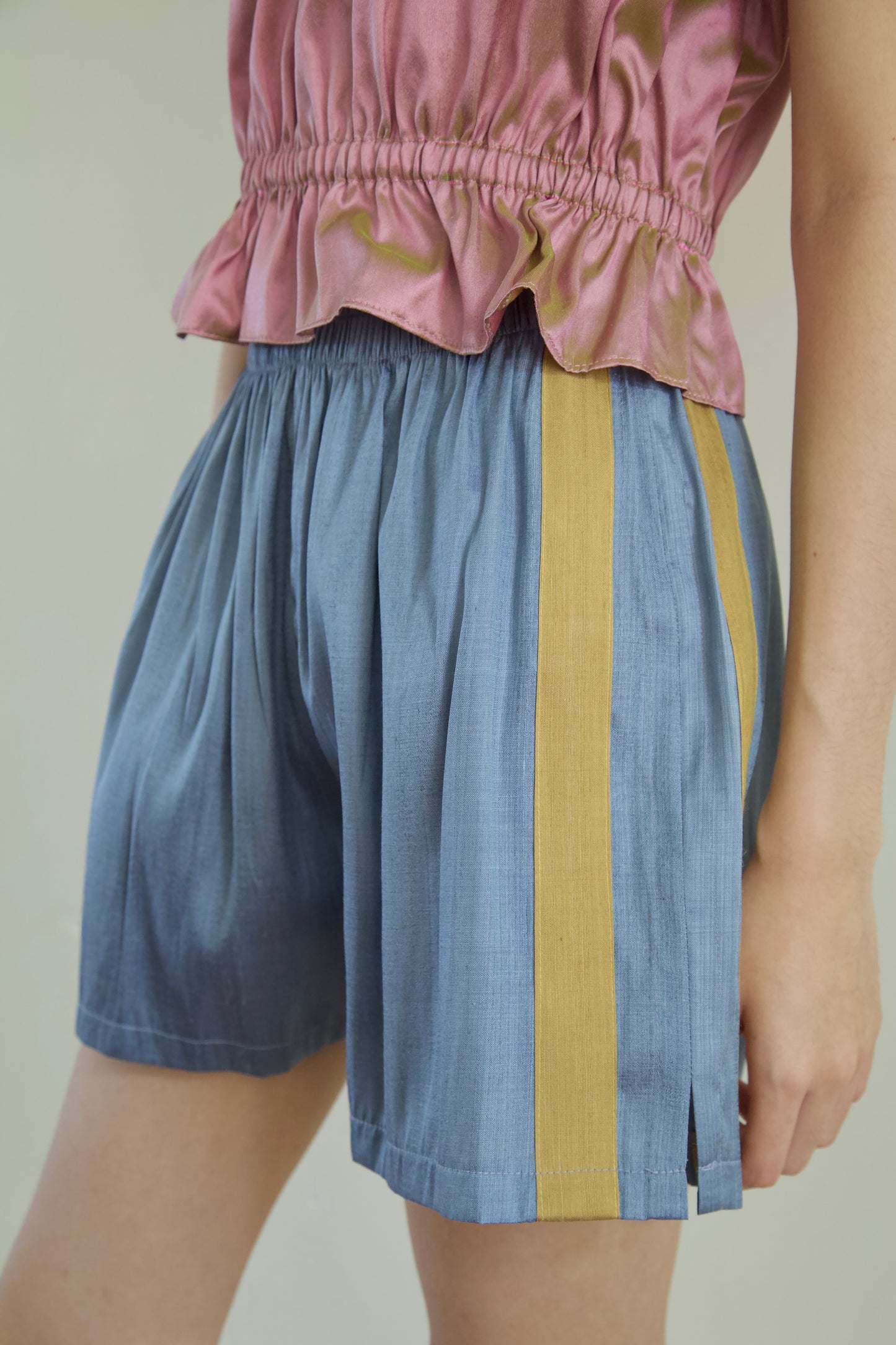 Handwoven Raw Thai Silk Unisex Contrast Shorts (new colorways)