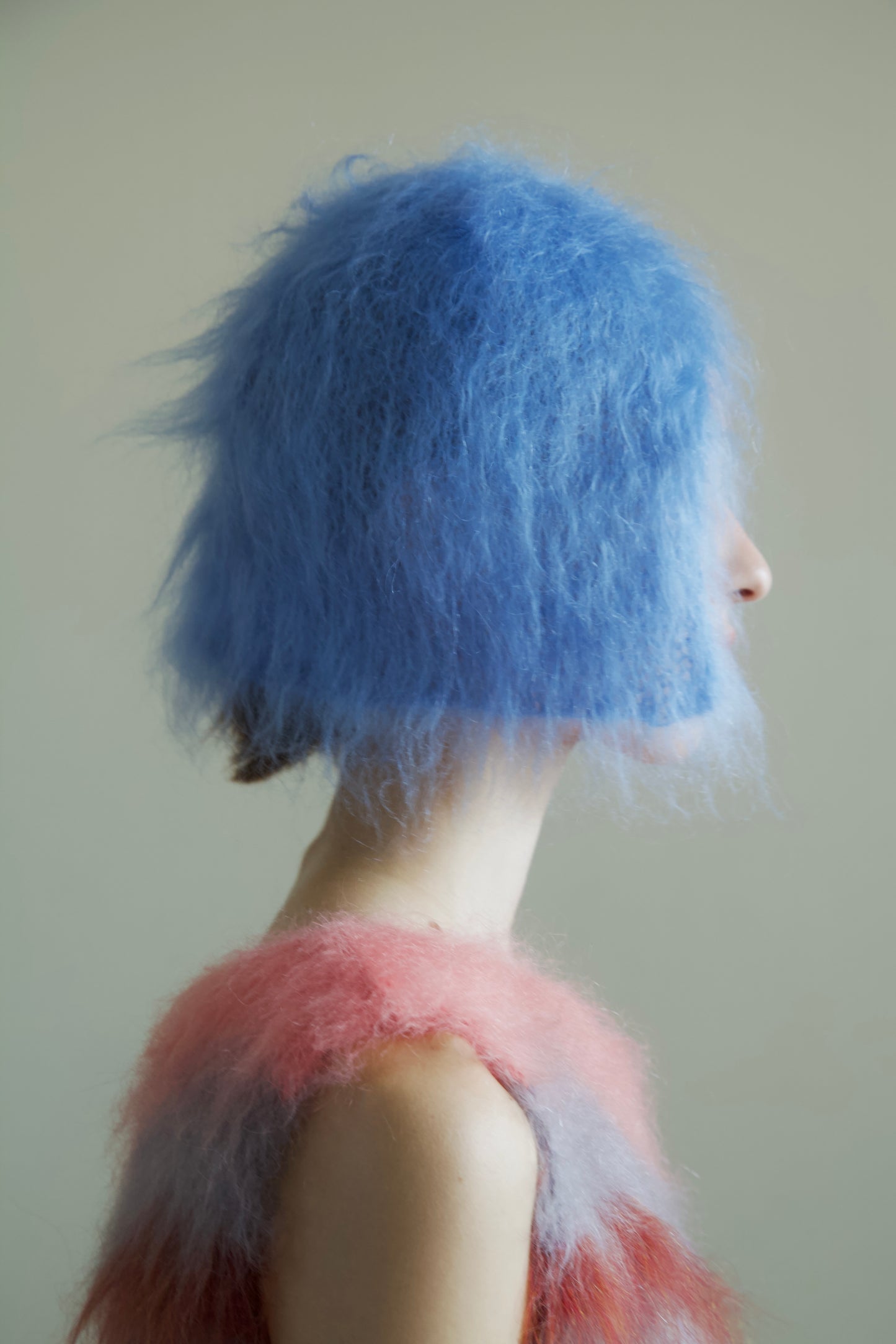Original Blur Brushed Mohair 'HAIR' Beanie (sky bob)