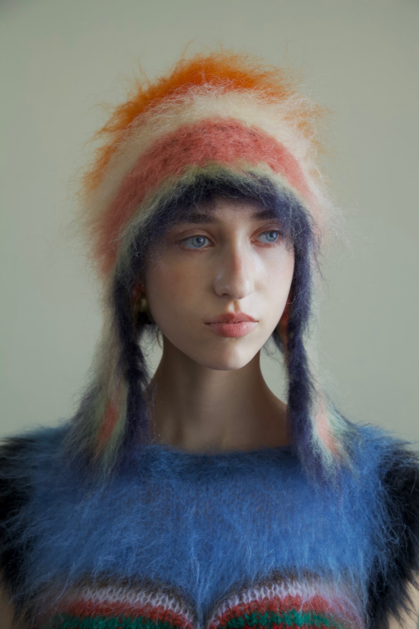 Original Blur Brushed Mohair Pilots Cap (tropic)