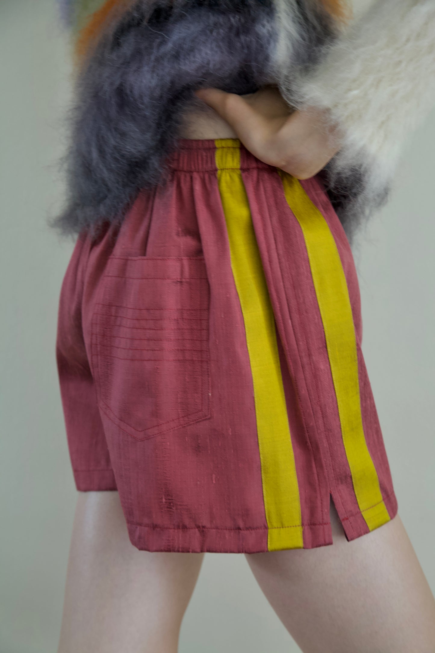 Handwoven Raw Thai Silk Unisex Contrast Shorts (new colorways + sizes!)