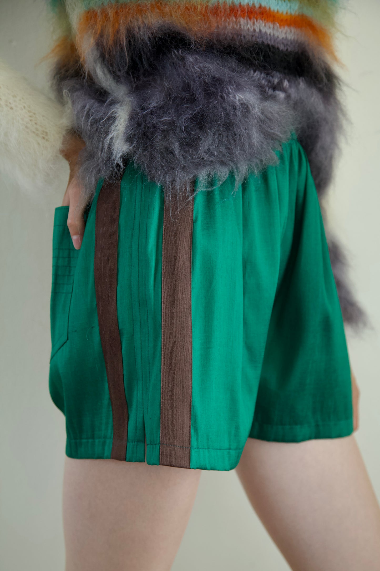 Handwoven Raw Thai Silk Unisex Contrast Shorts (new colorways + sizes!)