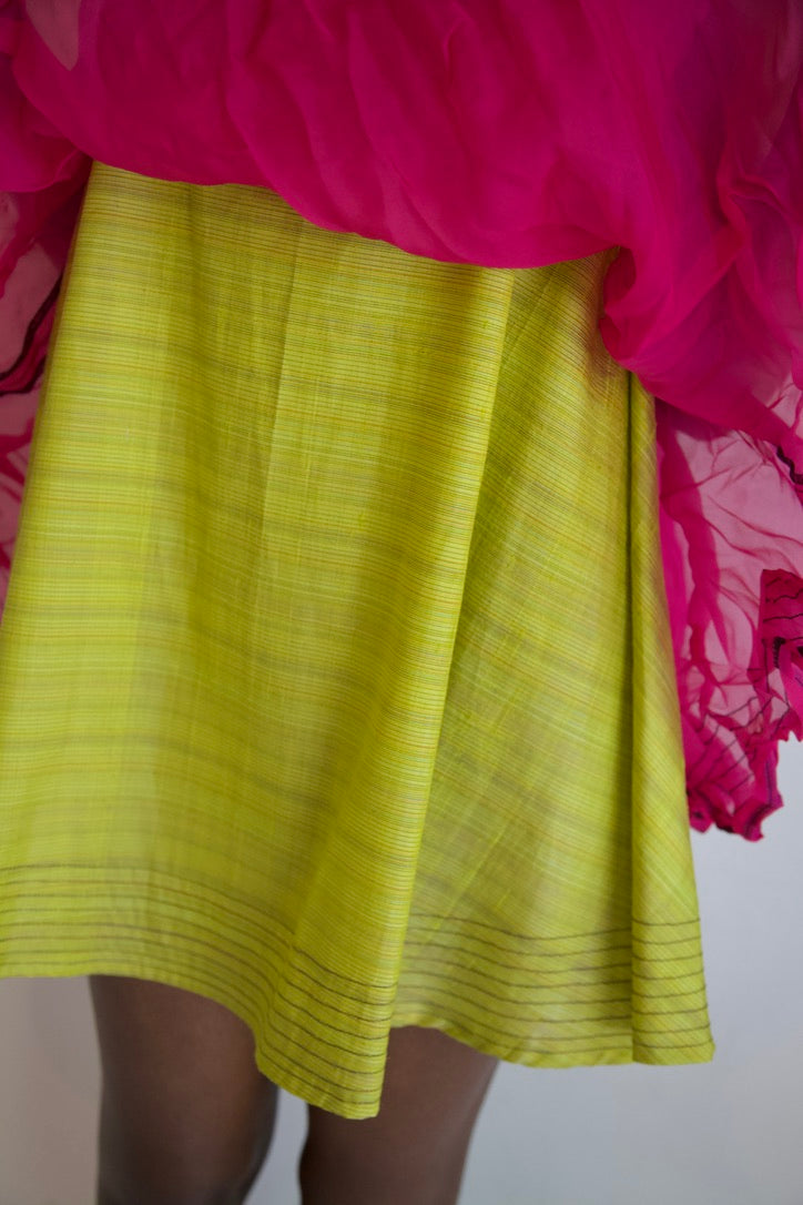 Raw Thai Silk/ Crumpled Mai Kaew Tent Dress Two Piece Set (new color-ways!)