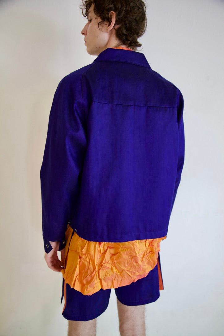 Handwoven Raw Thai Silk Unisex Uniform Jacket (new color-ways!)