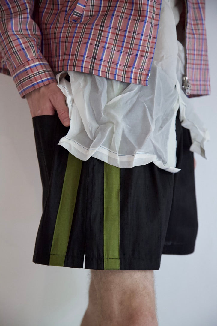 Handwoven Raw Thai Silk Unisex Contrast Shorts (new color-ways!)