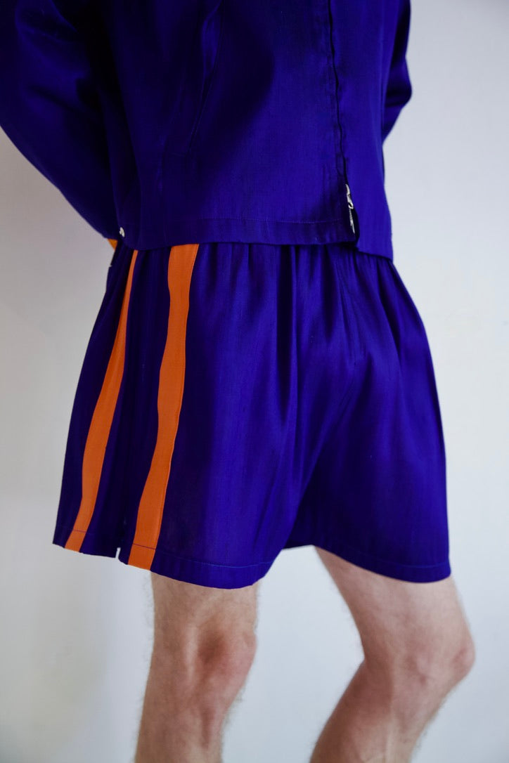 Handwoven Raw Thai Silk Unisex Contrast Shorts (new color-ways!)