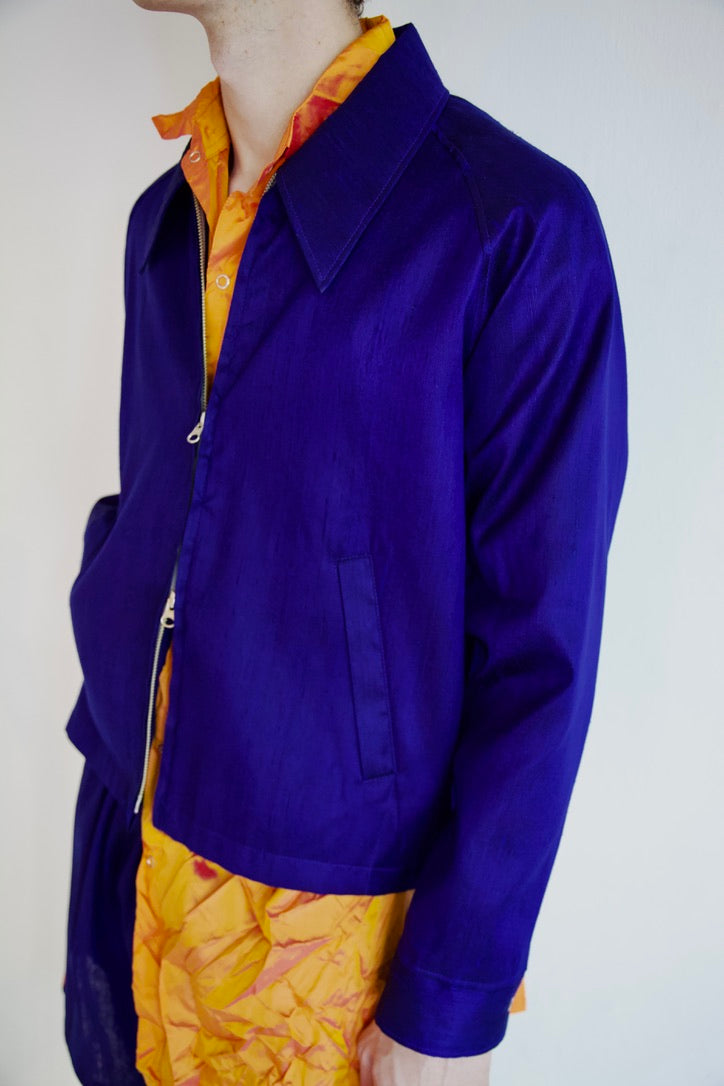 Handwoven Raw Thai Silk Unisex Uniform Jacket (new color-ways!)