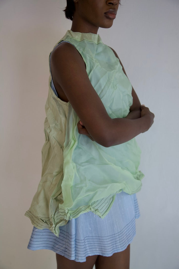 Raw Thai Silk/ Crumpled Mai Kaew Tent Dress Two Piece Set (new color-ways!)