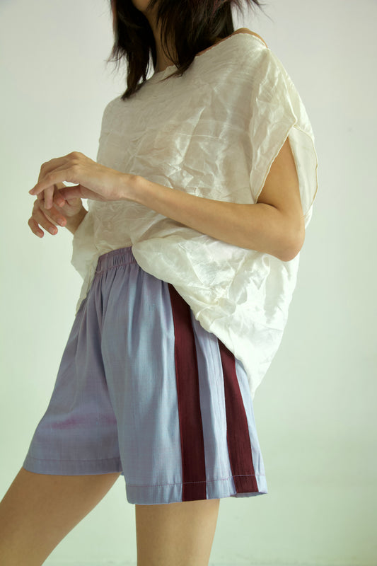 Handwoven Raw Thai Silk Unisex Contrast Shorts (new colorways)