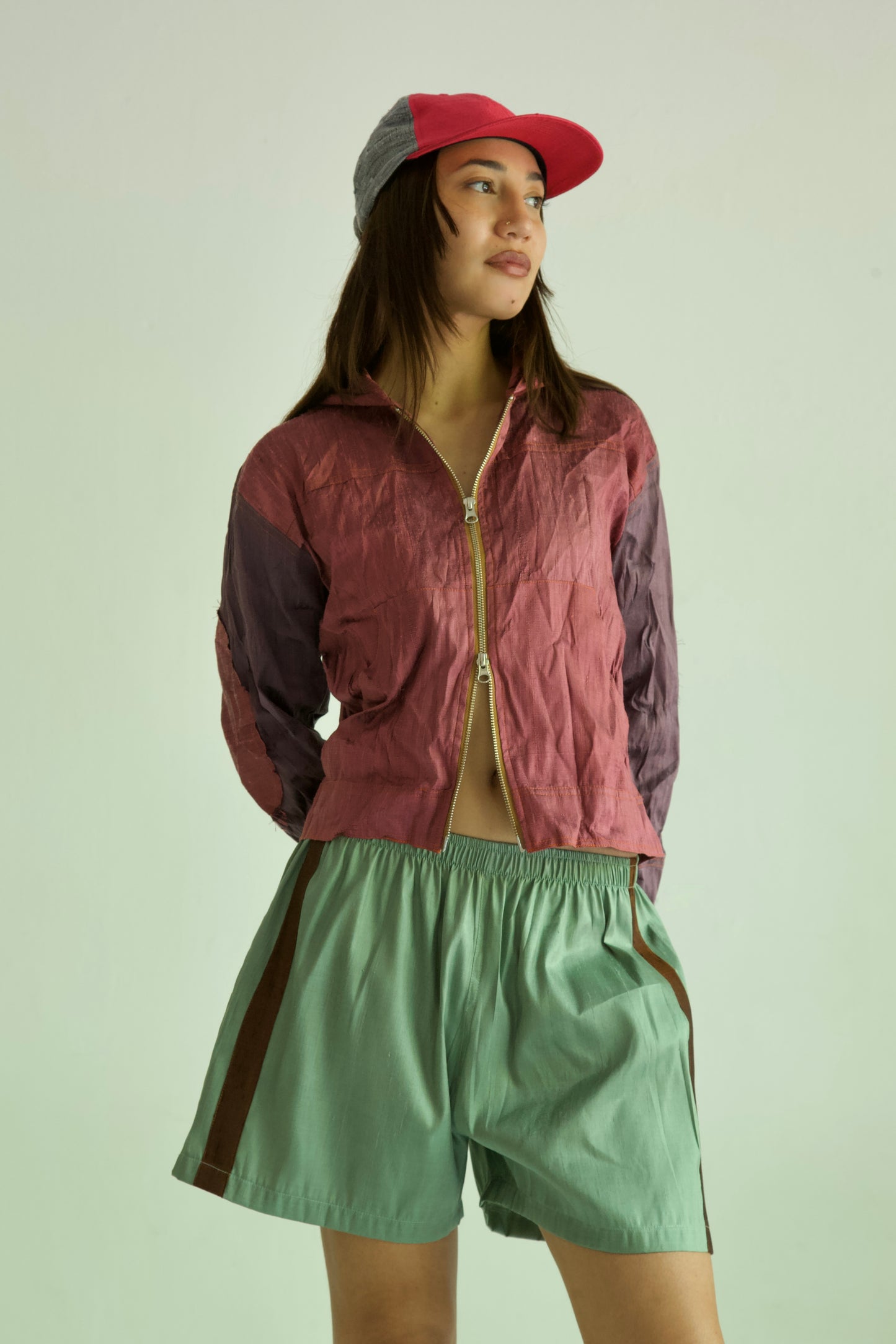 Handwoven Raw Thai Silk Unisex Contrast Shorts (new colorways)