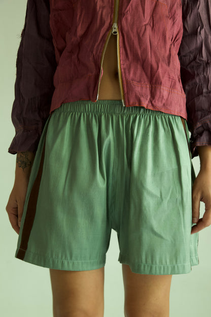Handwoven Raw Thai Silk Unisex Contrast Shorts (new colorways)