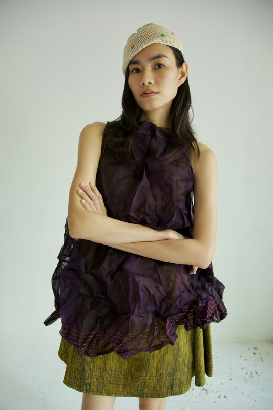Raw Thai Silk/ Crumpled Mai Kaew Tent Dress (new colorways)