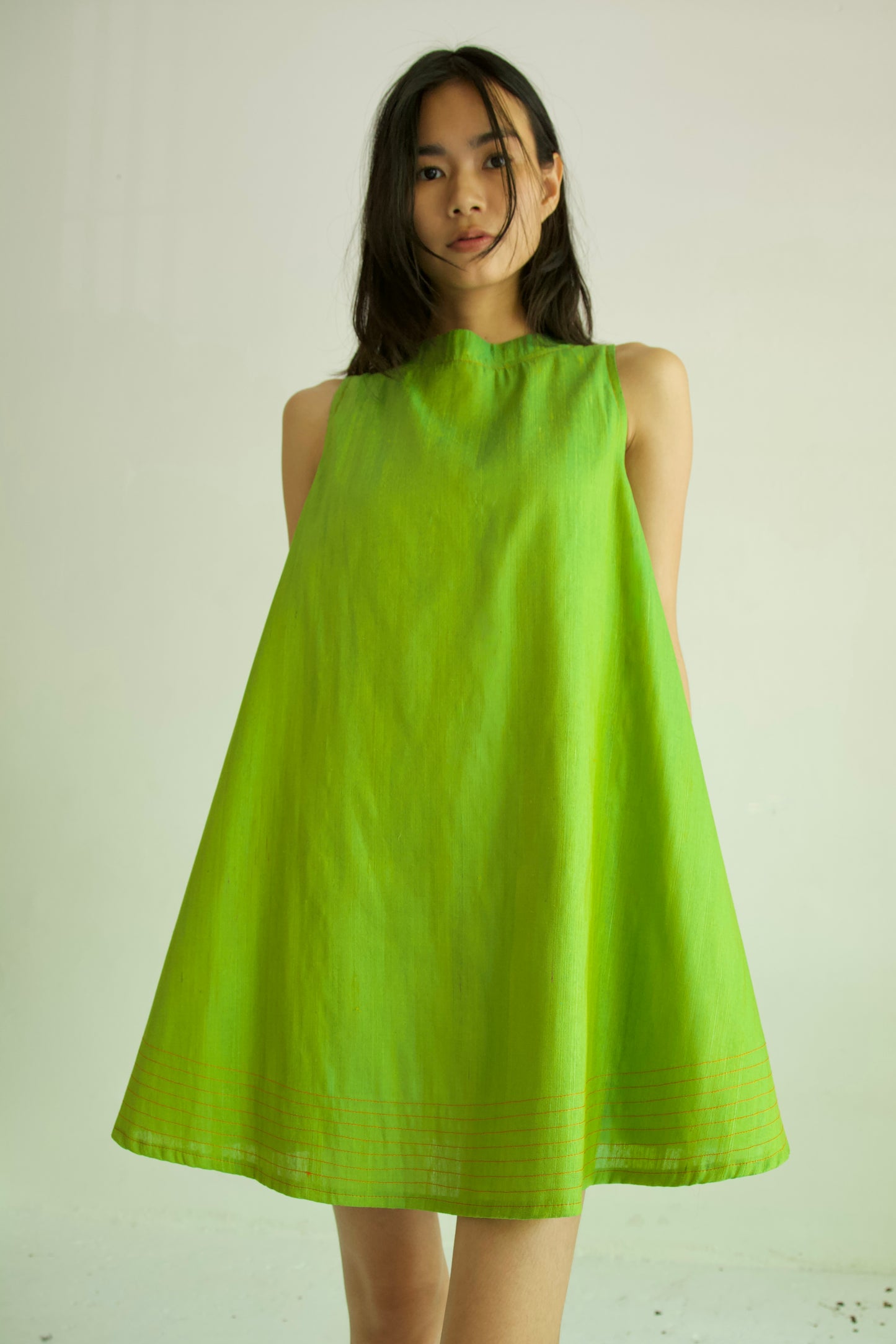 Raw Thai Silk/ Crumpled Mai Kaew Tent Dress (new colorways)