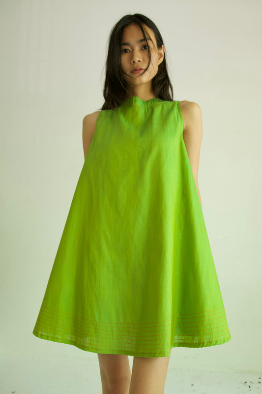 Raw Thai Silk/ Crumpled Mai Kaew Tent Dress (new colorways)