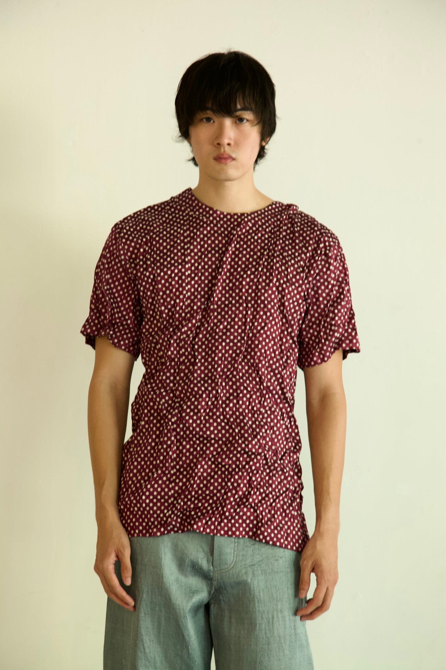 Crumpled Thai Silk Unisex Snap Tee (4 colorways)