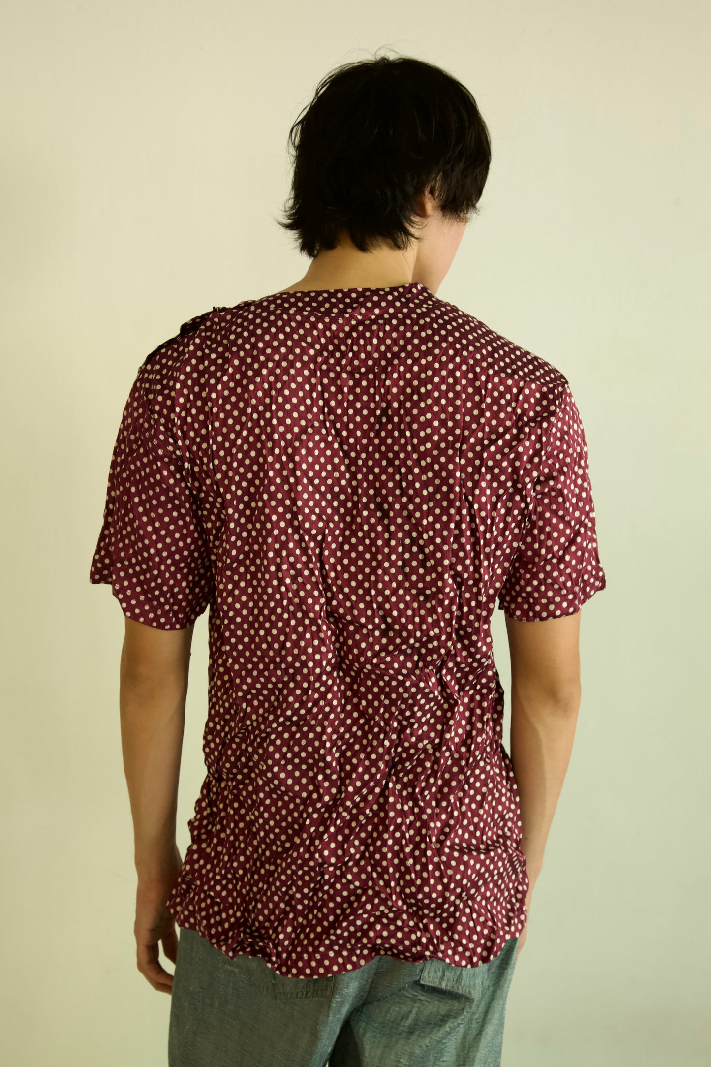 Crumpled Thai Silk Unisex Snap Tee (4 colorways)