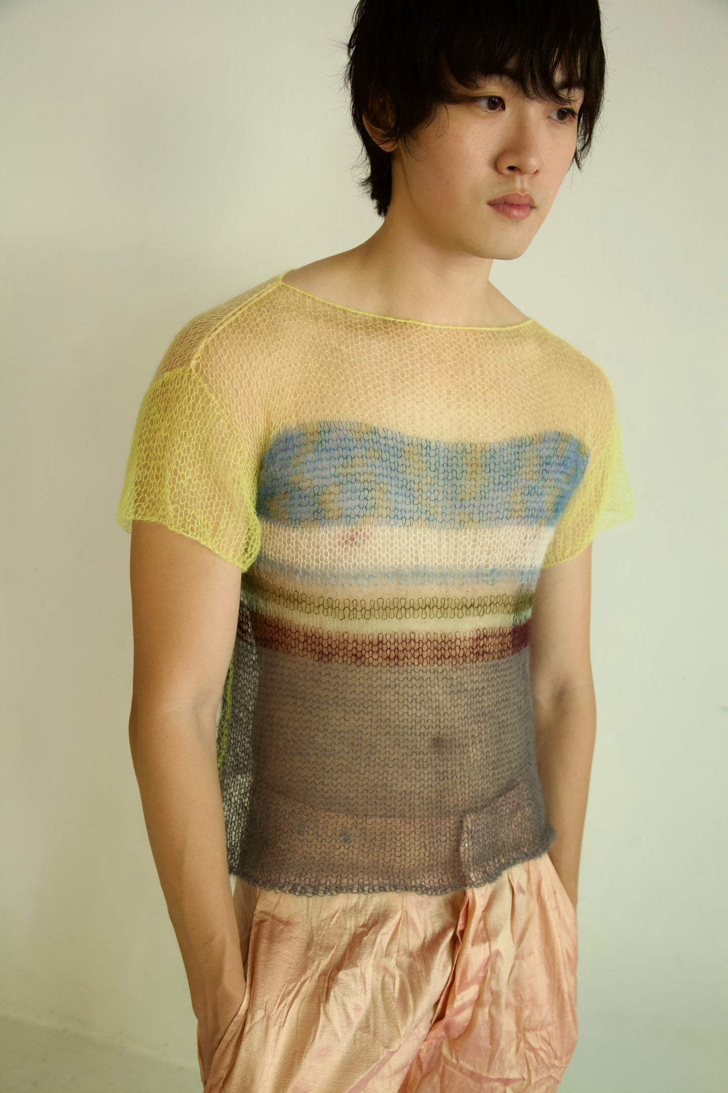 Threadbare Palette Light Mohair Knit One-of-a-kind Unisex Tee (mirage)