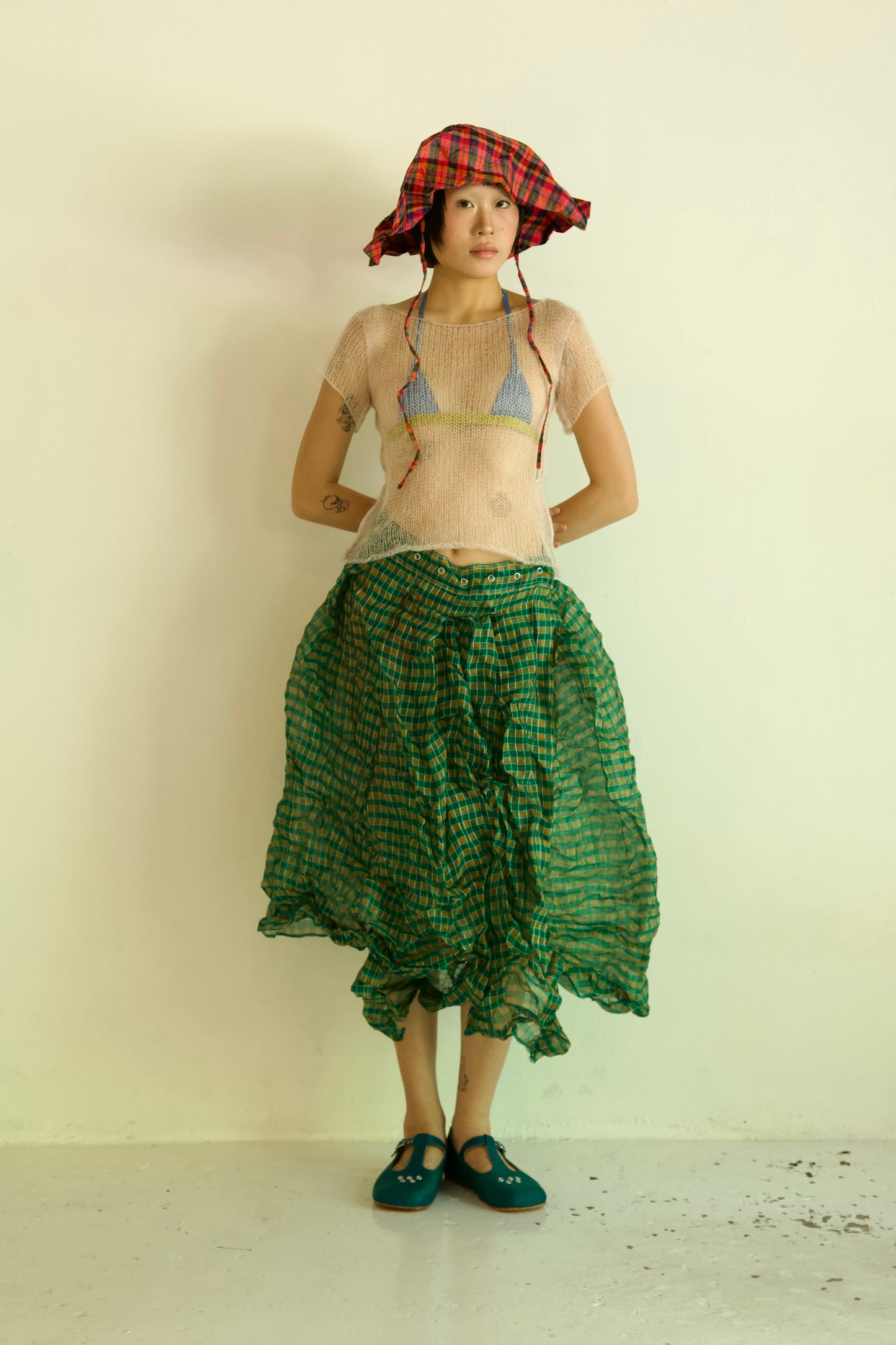 Raw Adjustable Crumpled Thai Silk Wrap-Snap Long Skirt (6 colorways)