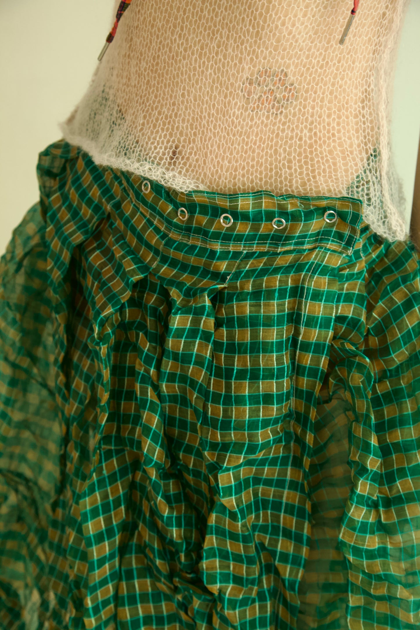 Raw Adjustable Crumpled Thai Silk Wrap-Snap Long Skirt (6 colorways)