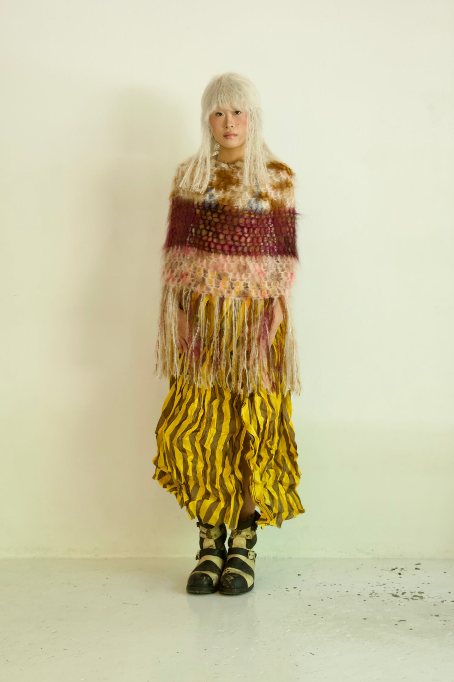 Raw Adjustable Crumpled Thai Silk Wrap-Snap Long Skirt (6 colorways)