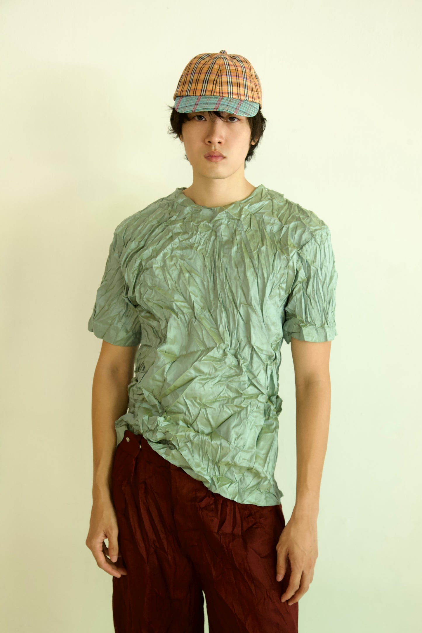 Crumpled Thai Silk Unisex Snap Tee (4 colorways)