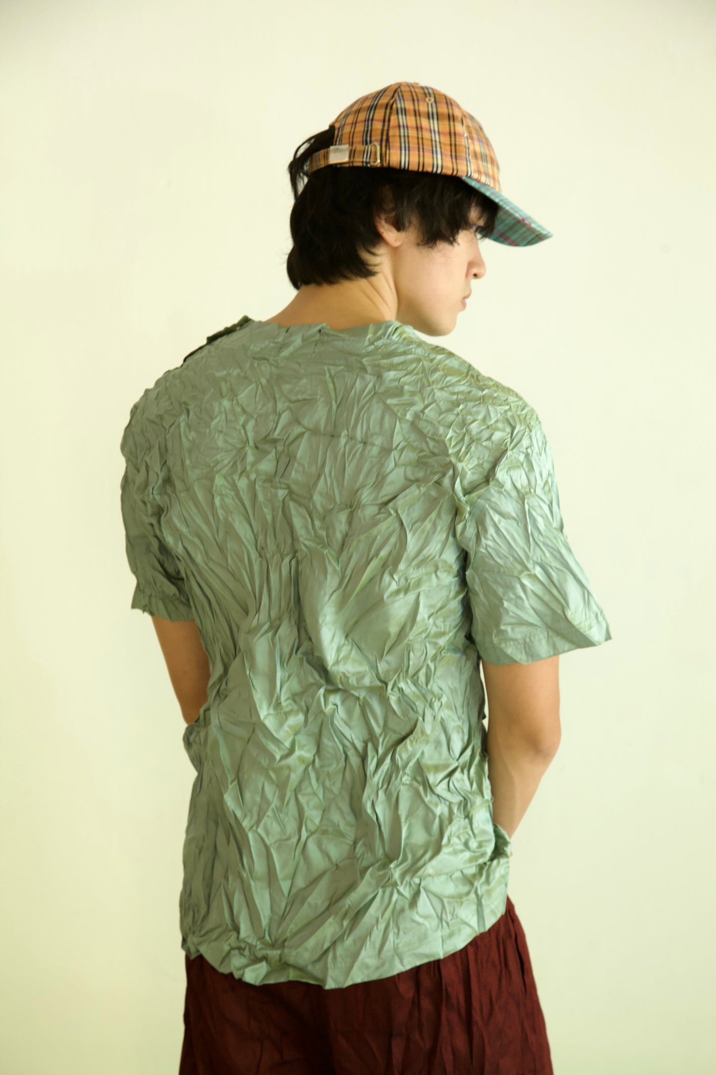 Crumpled Thai Silk Unisex Snap Tee (4 colorways)