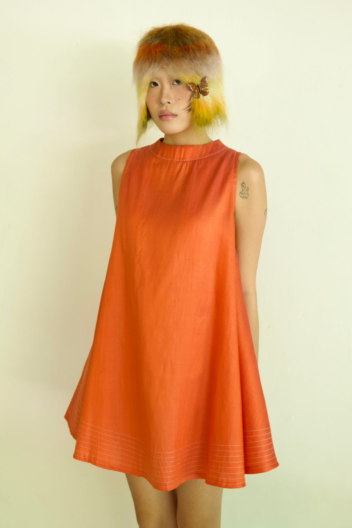 Raw Thai Silk/ Crumpled Mai Kaew Tent Dress (new colorways)