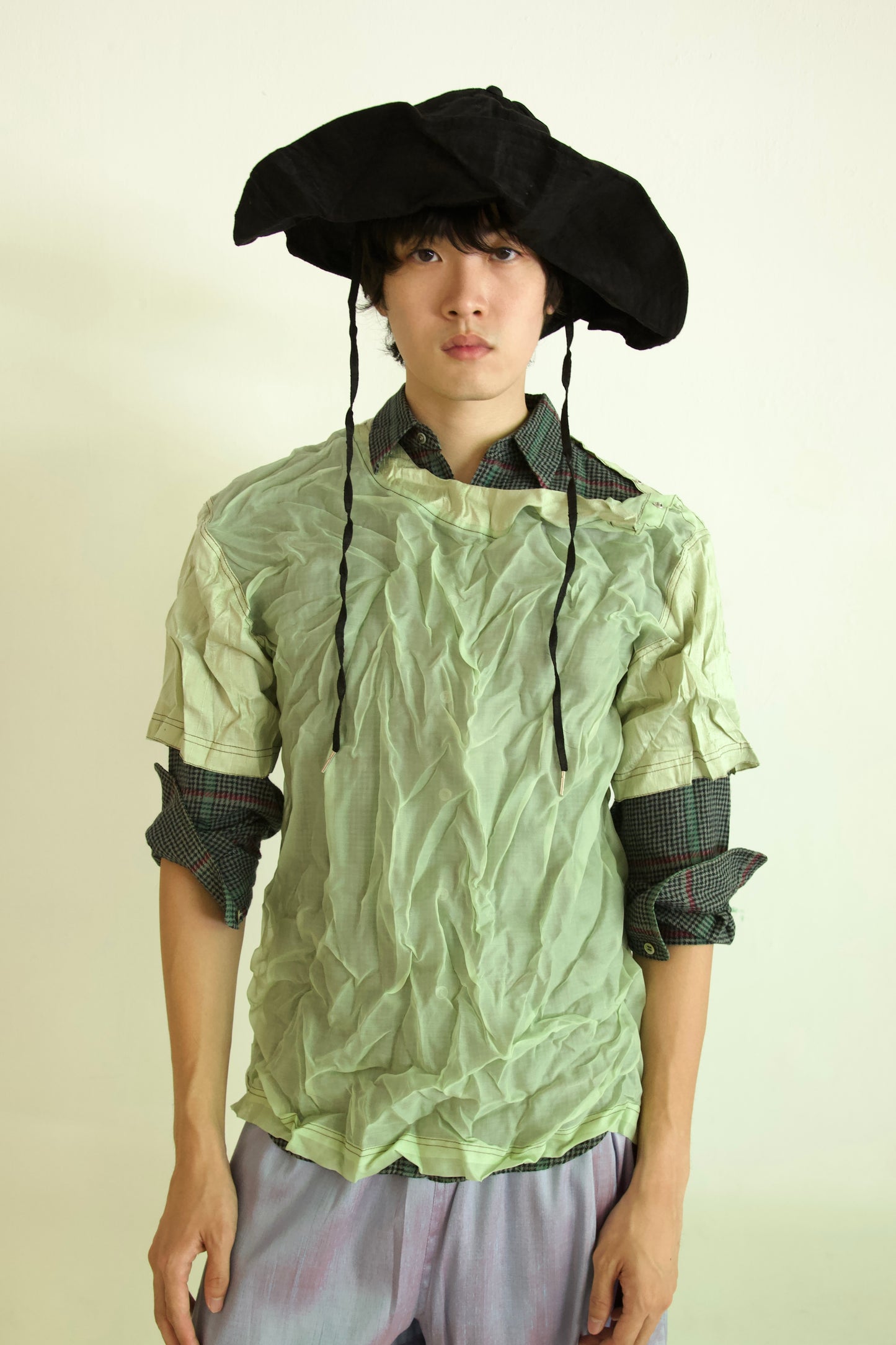 Crumpled Thai Silk Unisex Snap Tee (4 colorways)