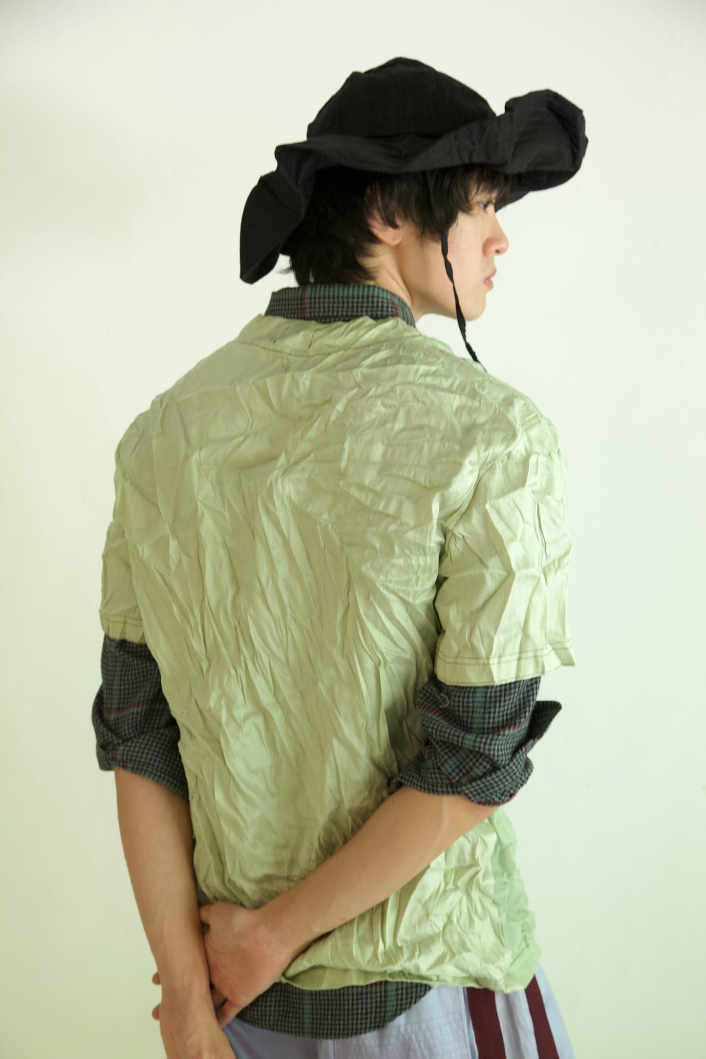 Crumpled Thai Silk Unisex Snap Tee (4 colorways)