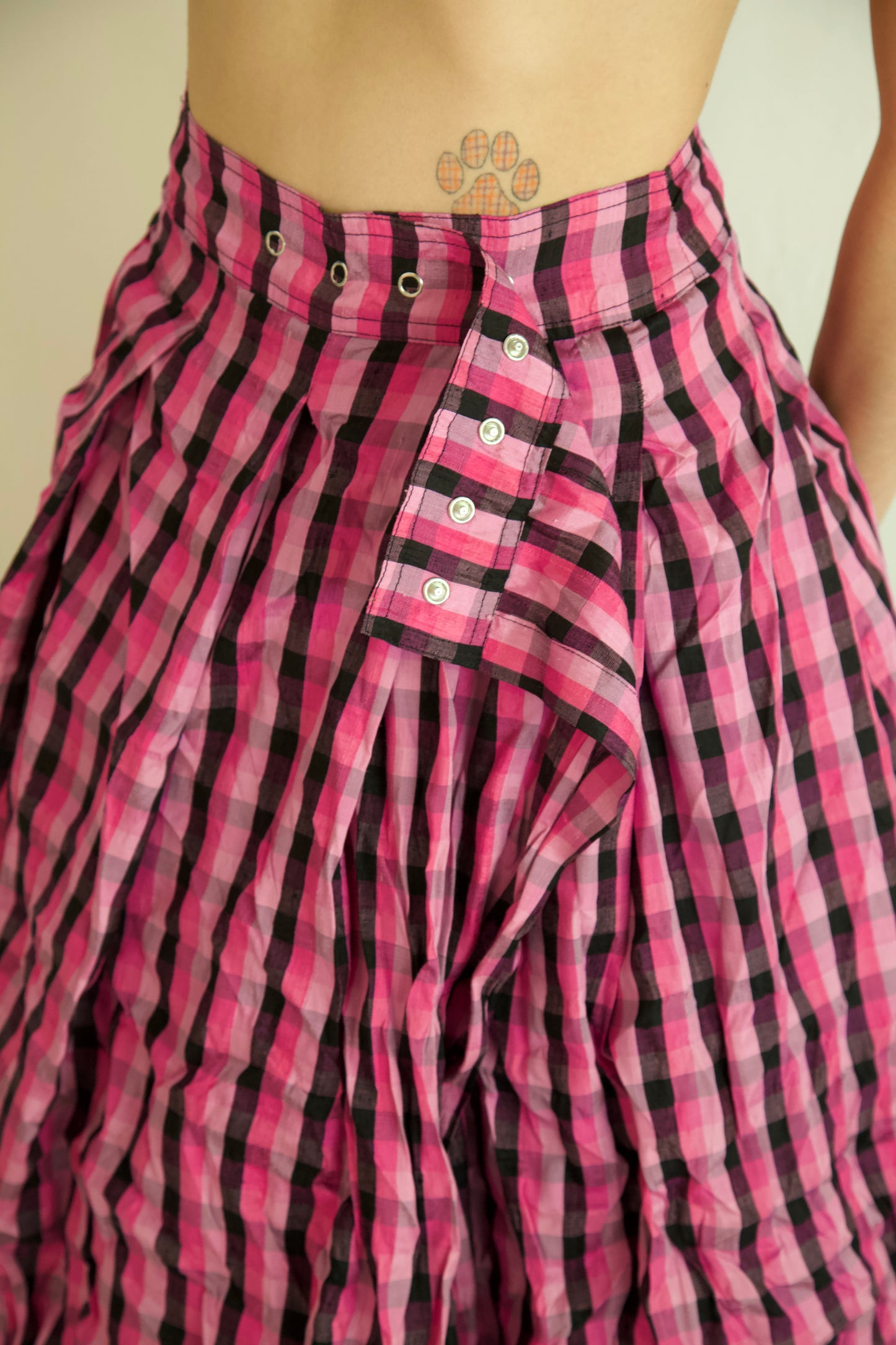 Raw Adjustable Crumpled Thai Silk Wrap-Snap Long Skirt (6 colorways)