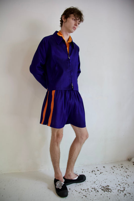 Handwoven Raw Thai Silk Unisex Contrast Shorts (new color-ways!)