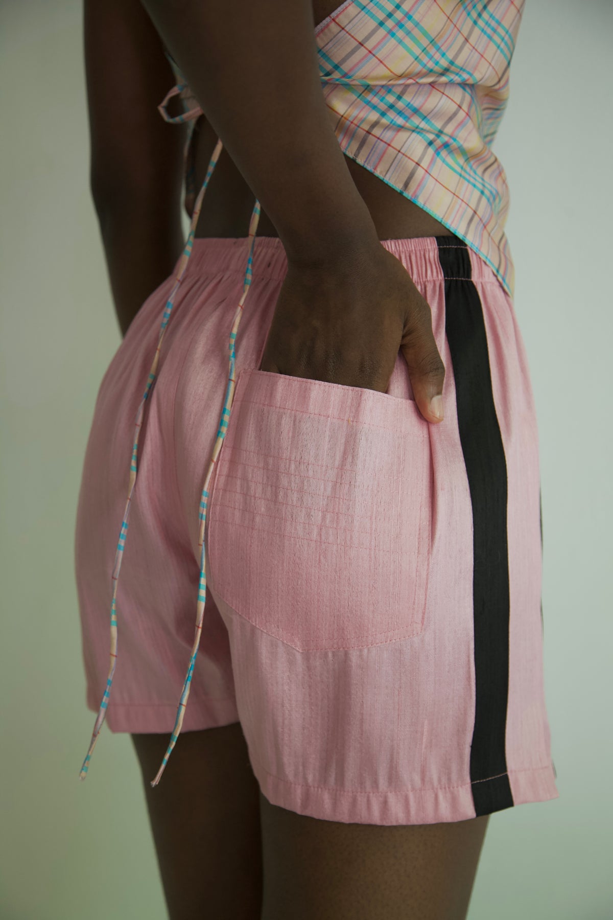 Handwoven Raw Thai Silk Unisex Contrast Shorts (new color-ways!)
