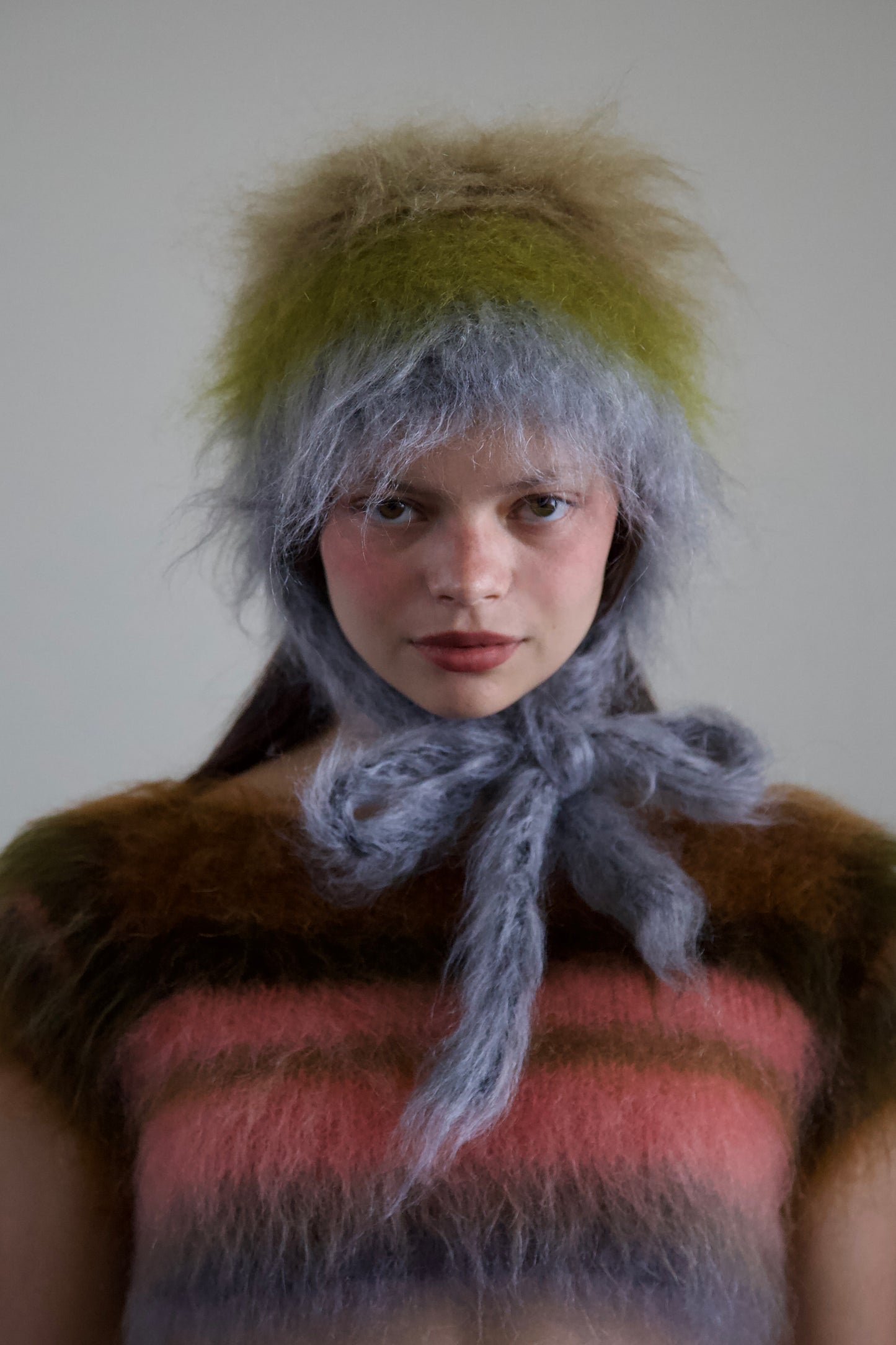 Original Blur Brushed Mohair Bonnet Cap (den)