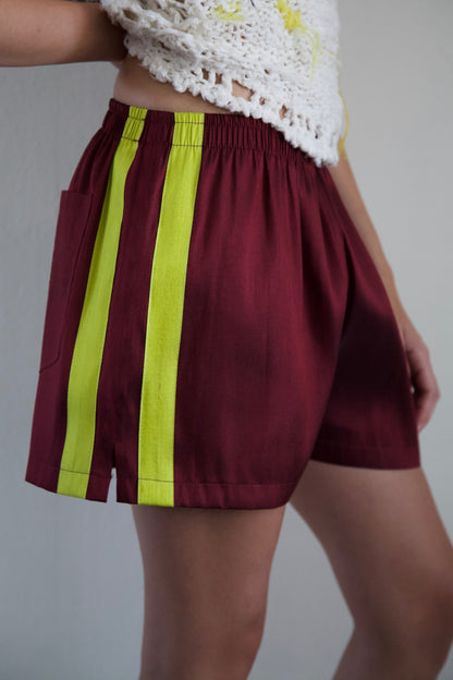 Handwoven Raw Thai Silk Unisex Contrast Shorts (new colorways)