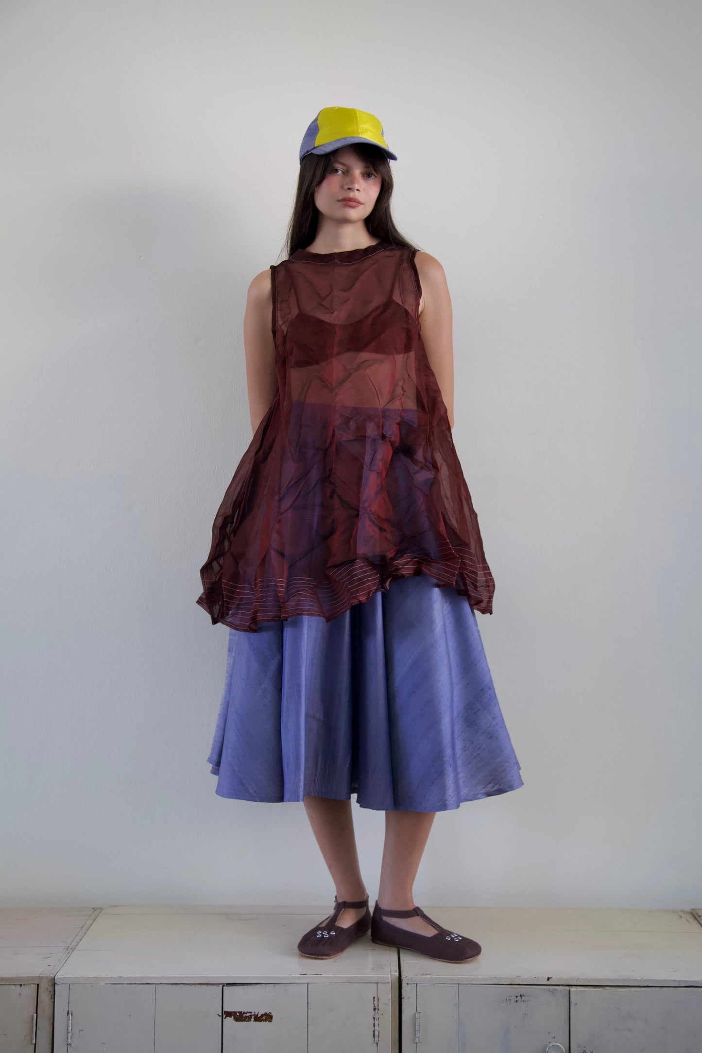 Mai Kaew Crumpled Thai 'Glass' Silk Tent Dress (3 colorways)