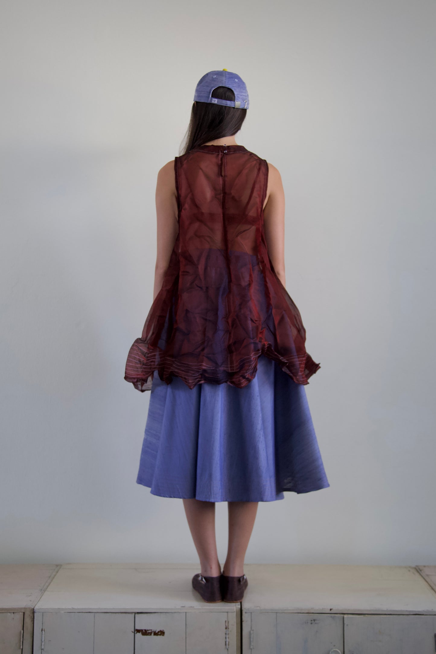 Mai Kaew Crumpled Thai 'Glass' Silk Tent Dress (3 colorways)