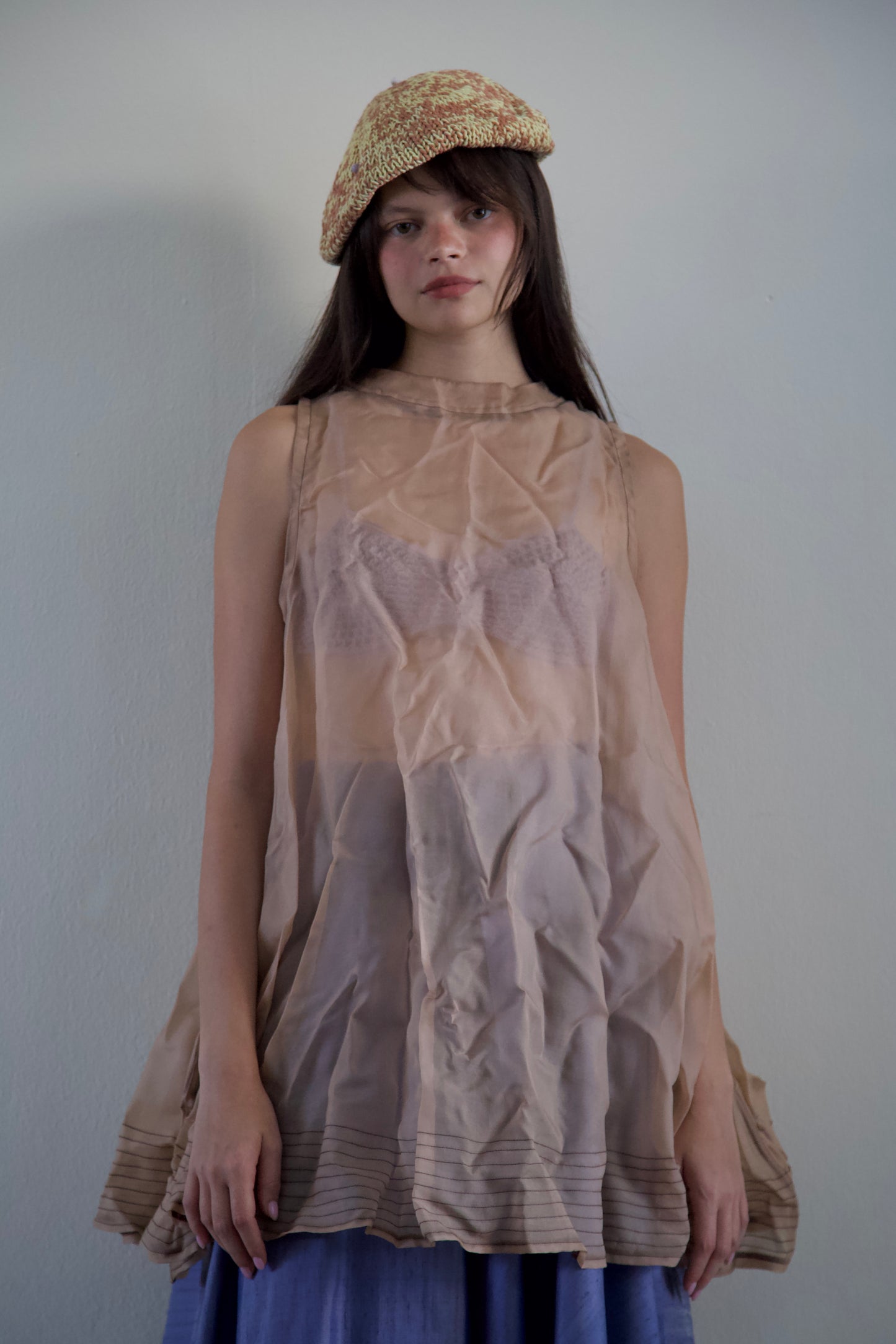 Mai Kaew Crumpled Thai 'Glass' Silk Tent Dress (3 colorways)