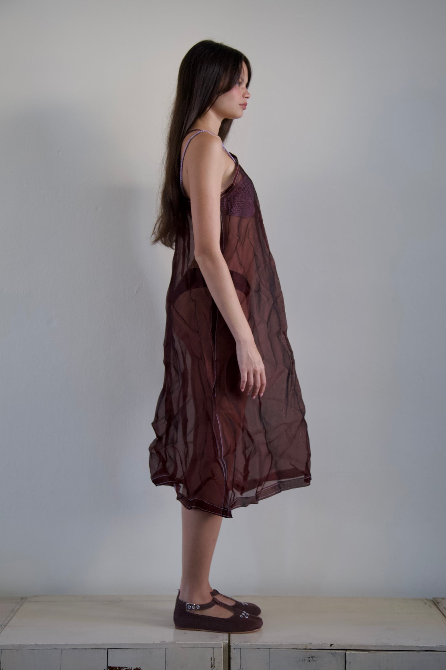 Mai Kaew Crumpled Thai 'Glass' Silk Slip dress (5 colorways)