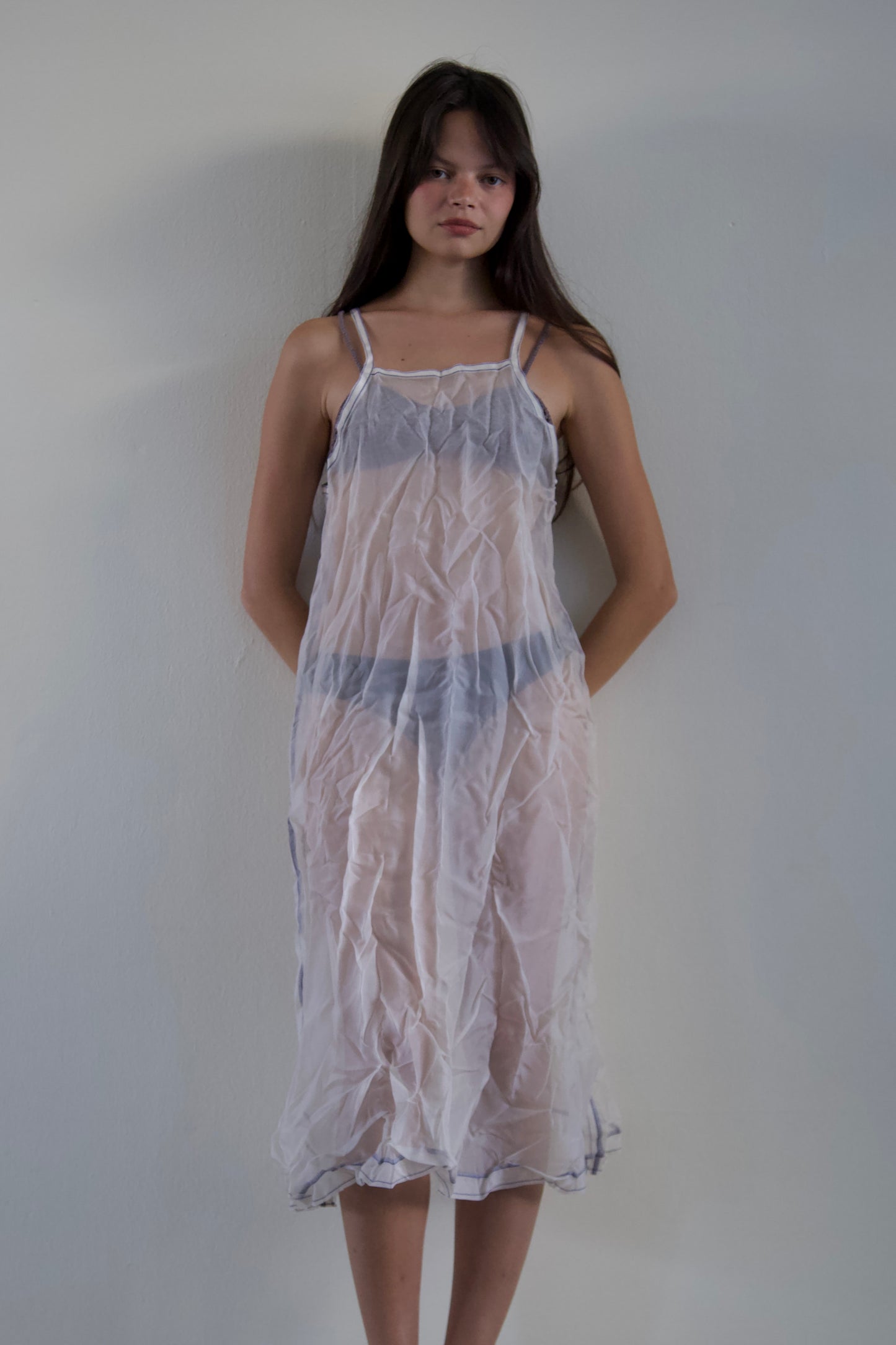 Mai Kaew Crumpled Thai 'Glass' Silk Slip dress (5 colorways)