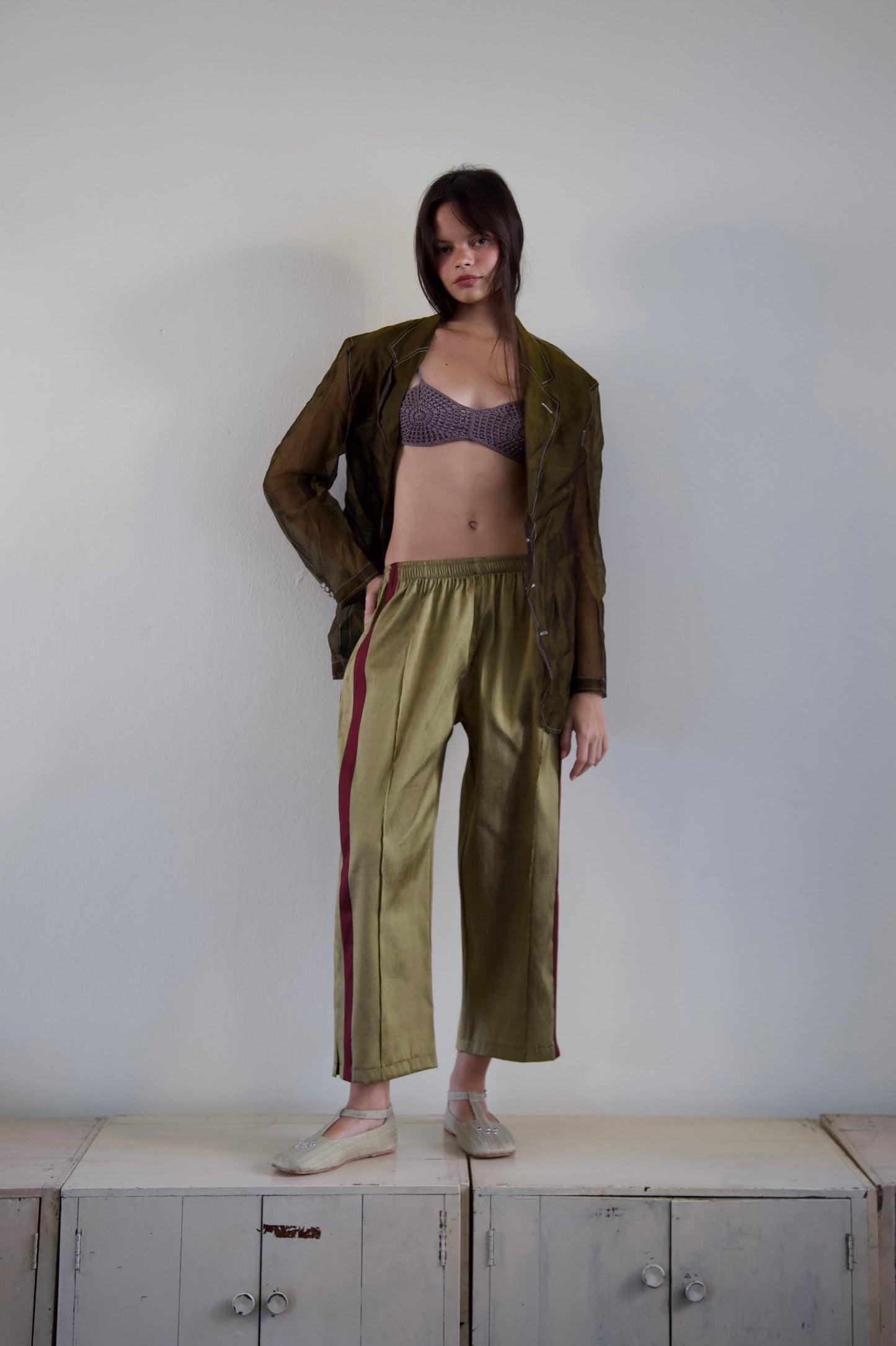 Handwoven Raw Thai Silk Unisex Uniform Pants (4 colorways)